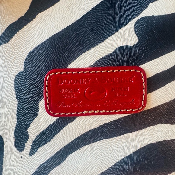 Dooney & Bourke Zebra Print Tote with Red Accents - Picture 4 of 11